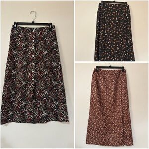 Shein Midi Floral Skirt bundle of 3 S/XS